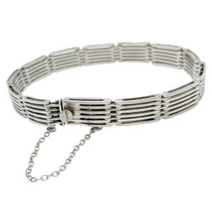 Vintage 800 Silver Gate Bracelet with Box Clasp